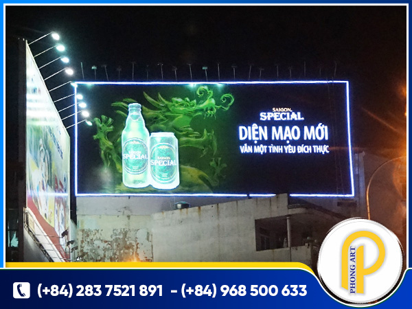 Wall-mounted LED billboard